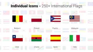250+ Country Flags Icons screenshot 4