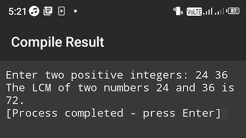 C program to LCM calculation using GCD.