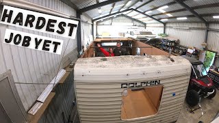 COMPLETELY REBUILDING THE ROOF OF OUR VINTAGE TOYOTA DOLPHIN CAMPER VAN (the BIGGEST project yet) by Kiki's Adventures 4,499 views 2 years ago 9 minutes, 46 seconds