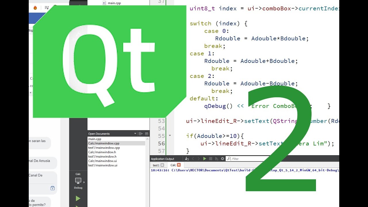 Qt C++ Hola Mundo pushButton y label - YouTube