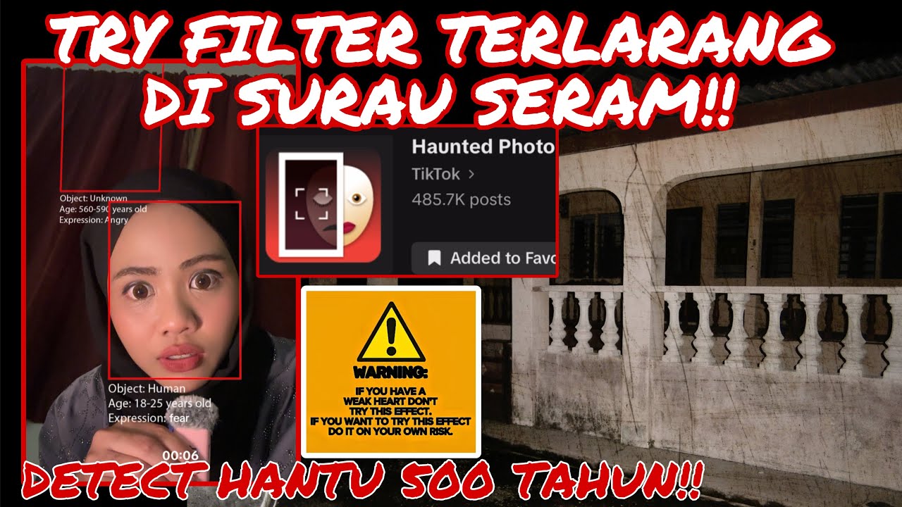 TRY FILTER TERLARANG DI SURAU SERAM TU‼️DIA DETECT HANTU 500 TAHUN!!