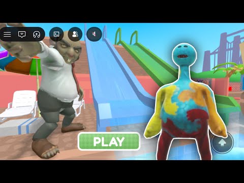 Escape Mr Brains Waterpark Obby Gameplay