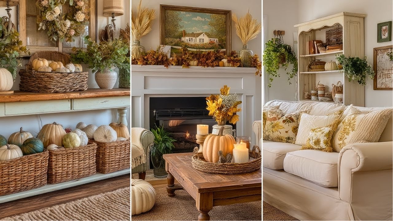 Fall Home Decor Ideas 🍁 | Warm Green & Neutral Autumn Inspiration