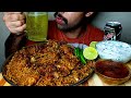 Chicken biryani with raita spicy gravy green chillifood eatings