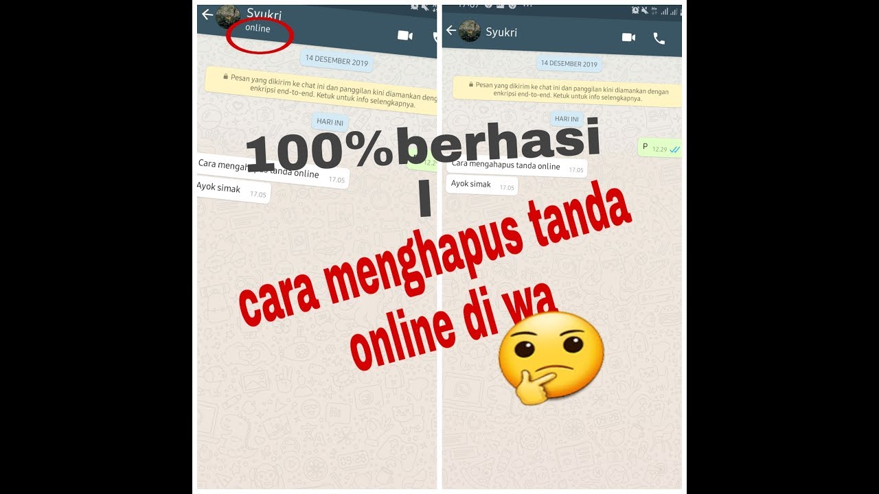 CARA MENGHILANGKAN TANDA ONLINE DI WA 