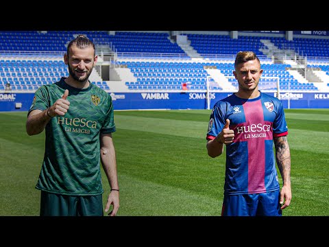 Presentación de Gastón Silva y Pablo Maffeo como jugadores de la SD Huesca (09/09/2020)