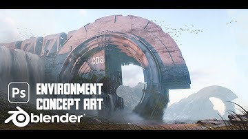 Environment Concept Art - "Circle №09" | Blender 2.9 | Photoshop | Humble