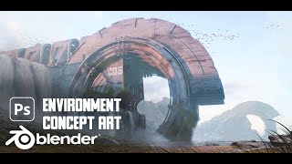 Environment Concept Art  'Circle №09' | Blender 2.9 | Photoshop | Humble