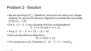 Abstract Algebra - Lecture 8B, Modular Arithmetic