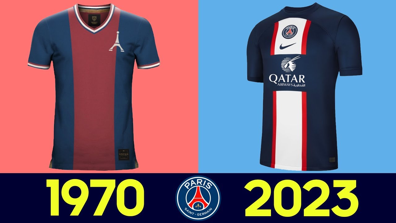 The Evolution of Paris Saint-Germain Kits 2022/23 | All PSG
