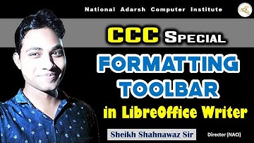 Formatting Toolbar in #LibreOffice Writer | ccc exam preparation | ccc computer course