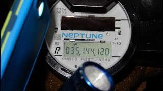 How to turn on the display on a Neptune E-Coder water meter issues display