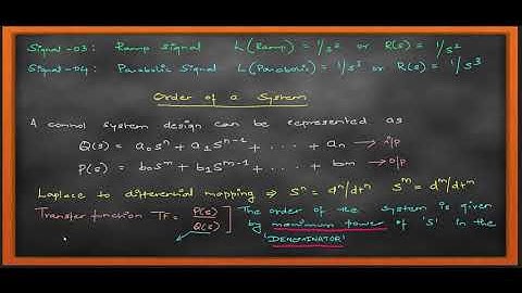 CONTROL SYSTEM 08 : TIME RESPONSE OF FIRST ORDER SYSTEMS