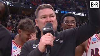 Tommy Lloyd Shows Love to Arizona Fans After Advancing to Final Four | March Madness 2026