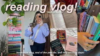 VLOG: cozy winter days,  bookstore & reading vlog, new book recs, & exciting life updates!