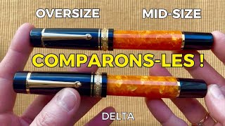 Stylet Plume Delta Vintage - Orange Et Acier Brossé, Pointe M, Neuf En Boîte (Modèle DV80045)