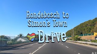 Driving from Rondebosch to Simon's Town | Cape Town Drive | Soft House Music | All the Hype | Anna