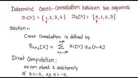 Solved Problem: Cross Correlation