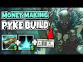 MONEY MAKER PYKE GIVES YOU FULL BUILD AT 30 MIN! (FREE GOLD) - League of Legends