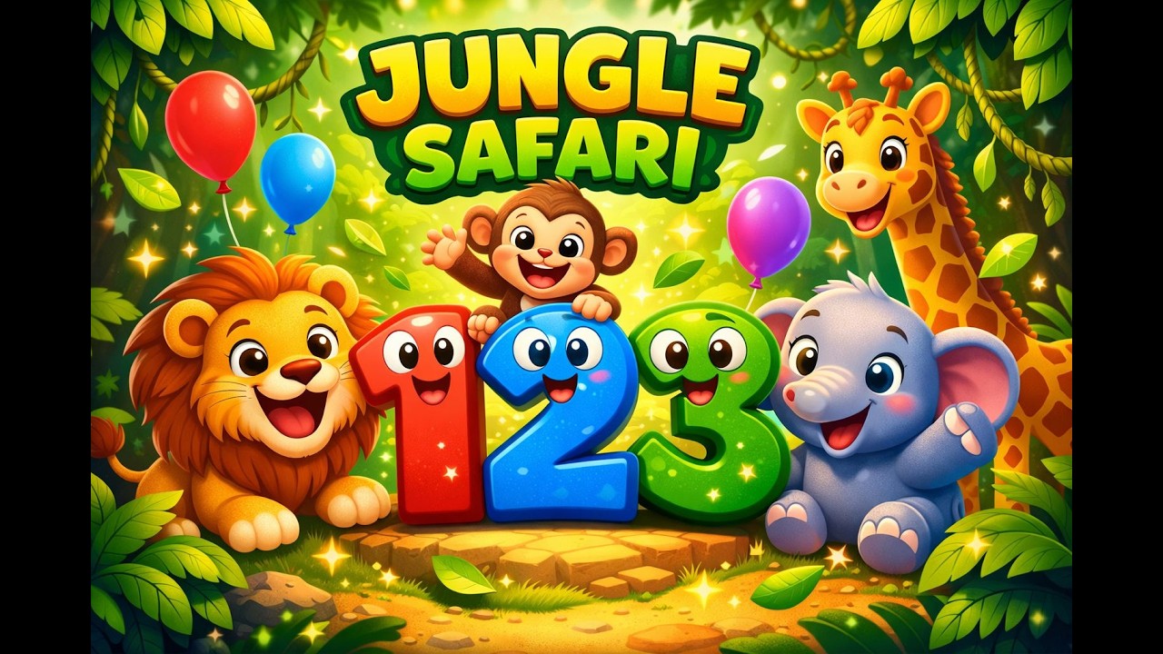 Jungle Safari 1 2 3 🦁🐘 | Fun Counting Song for Kids