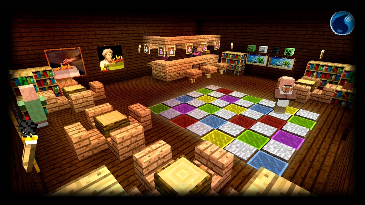 Minecraft: Cách trang trí quán bar - YouTube