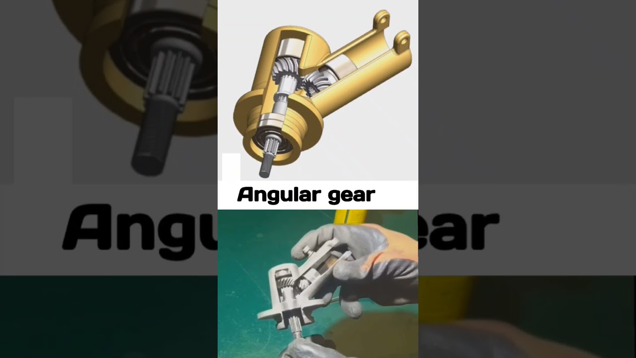 Angular gear mechanism work 