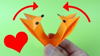 ヘンテコおりがみ「ラブラブきつね」Action Origami "Foxes in Love"