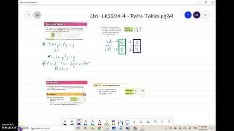 CH1 Lesson 4 Ratio Tables