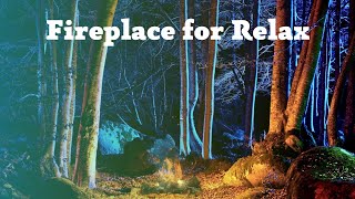 Fireplace on a Winter Night in the Forest/Камин Зимней ночью в Лесу
