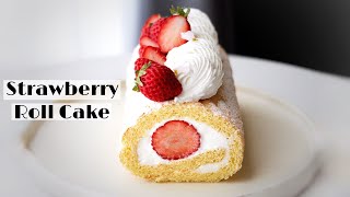 Soft and Fluffy Japanese Strawberry Roll Cake by INDY ASSA 2,468 views 3 years ago 1 minute, 52 seconds