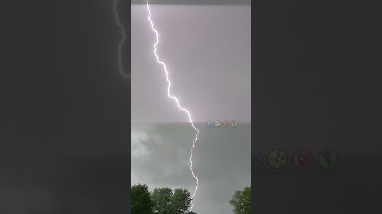 Insane Lightning Hits a House! close encounter strike
