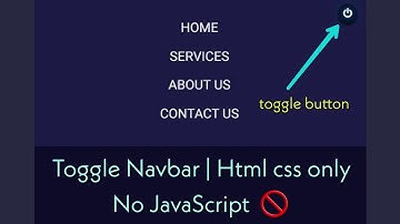 Responsive Navbar with toggle button | No JavaScript | HTML CSS Only