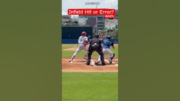 Hit or Error?  You’re the official scorer… LMK! #hit #error #Baseball #MILB #MA2tv #GameChanger