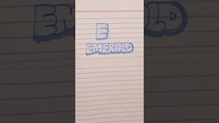 alphabet Ewith  bubble 🫧  letters #calligraphy #shorts #youtube