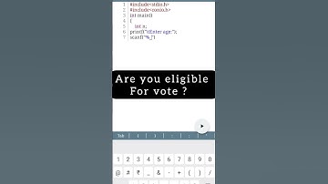 are you eligible for vote ? how to check 🤔 #shorts #programming #coding #clanguage #vote#program#if
