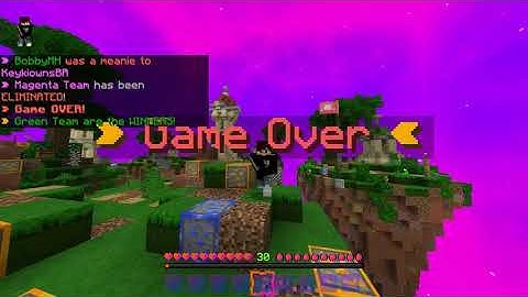 I beat a HACKER in Skywars (The Hive)