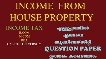 INCOME TAX/ V SEM/B.COM/BBA/M.COM/CALICUT UNIVERSITY