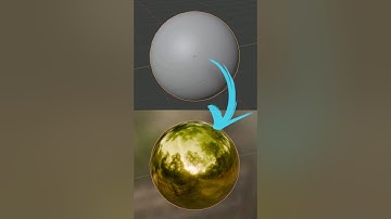 Blender Gold Material using Principled BSDF shader node #blender #tutorial #cgian