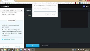 Build Rock, Paper, Scissors ex 1-3