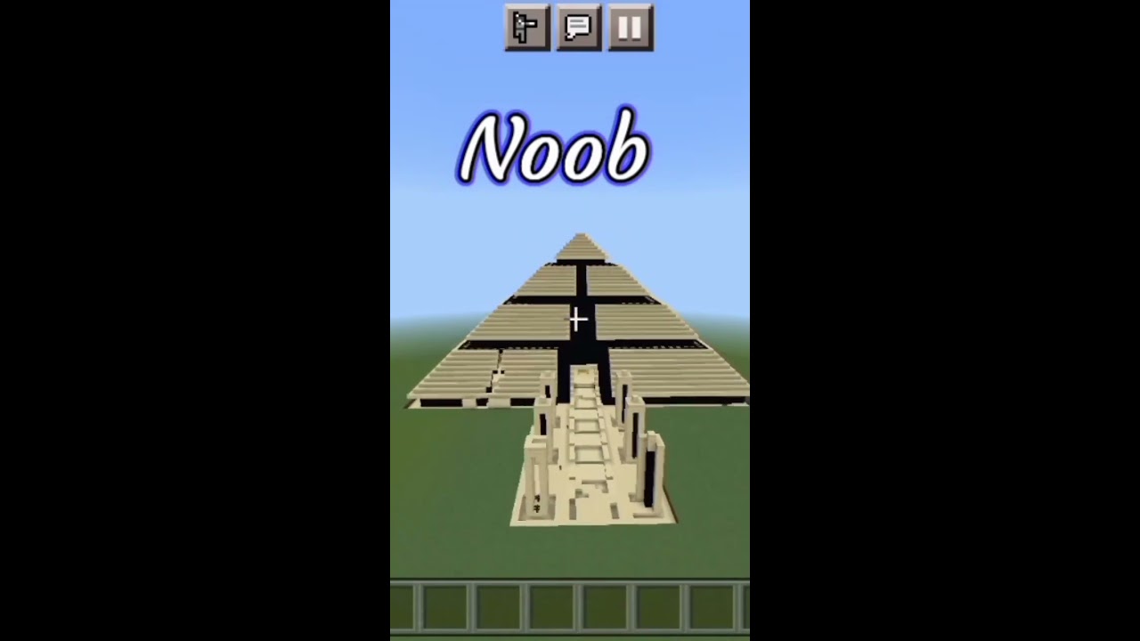 Minecraft Noob Vs Pro Hacker Pyramid Build Shorts