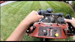 COME MOW AND TRIM THIS SMALL FRONT YARD WITH ME! POV - FW 35 FERRIS WALK BEHIND MOWER