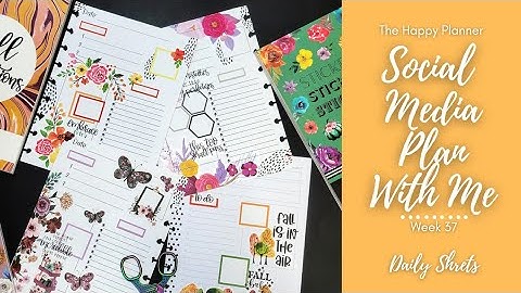PWM | Daily Sheets | Social Media | Week 37 | The Happy Planner