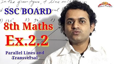 8th maths Practice set 2.2 || Parallel Lines and Transversal