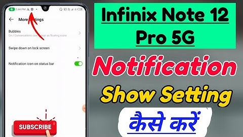 infinix Note 12 Pro 5G me notification icon kaise show kare | infinix Note 12 Pro notification show