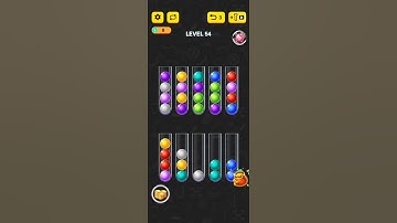Ball Sort Puzzle 2021 Level 54 Walkthrough Solution iOS/Android