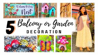 5 Amazing Balcony or Garden Decoration || Garden DIY  || Balcony Decorating Ideas ||DIYwithKANCHAN