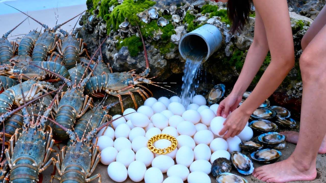 小章赶海发大财，龙虾、八爪鱼捡不停，竟还在白蛋下发现黄金手链【赶海小章官方频道】