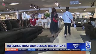 Inflation hits 4-decade high of 9.1%