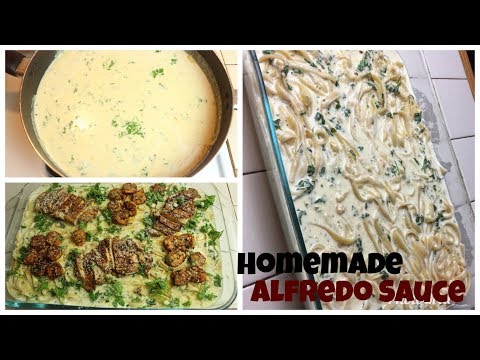 How To Make Homemade Alfredo sauce | shrimp and chicken Alfredo | fettuccine
