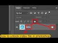 How to unlock and edit index image in photoshop
